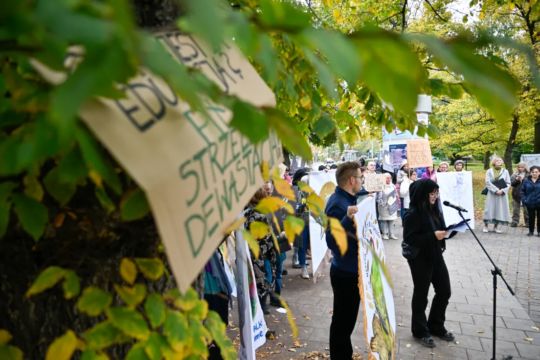 Protest mieszkańców Bronowic przeciwko budowie strzelnicy UKEN