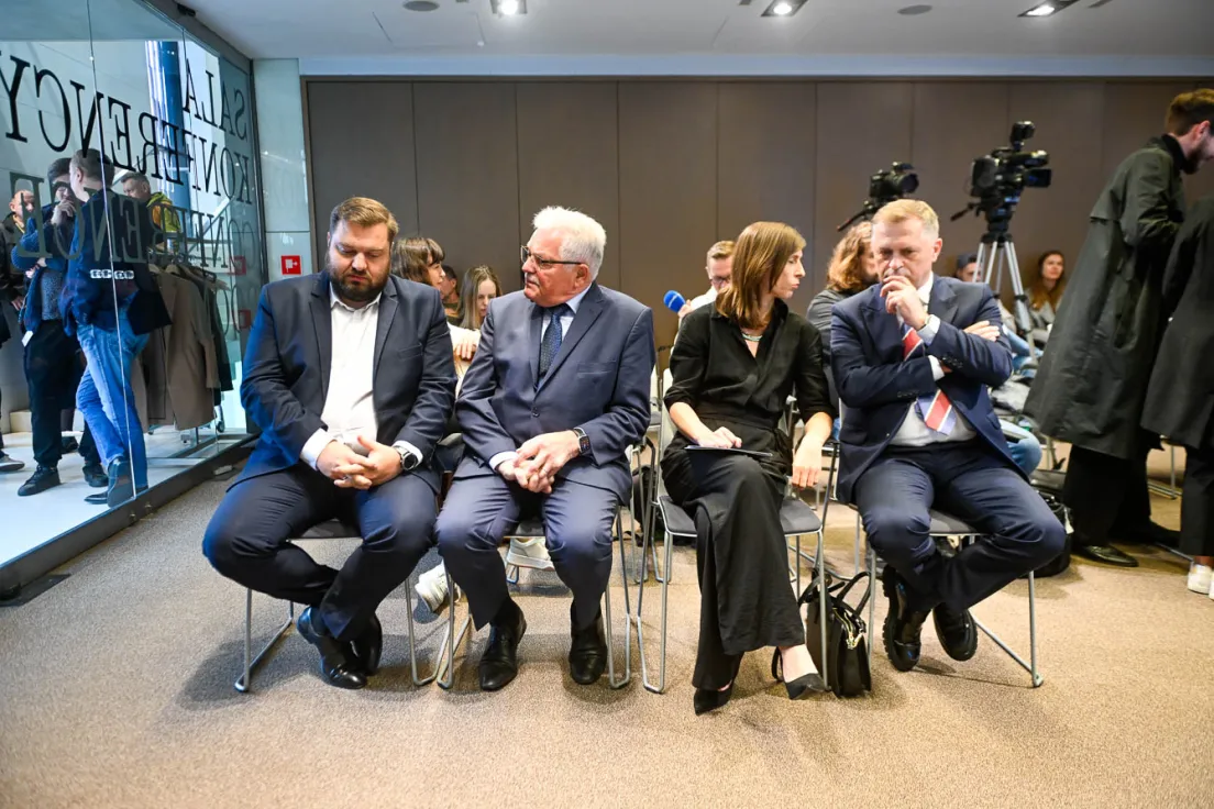 Od lewej: Łukasz Sęk, Stanisław Kracik, Maria Klaman, Stanisław Mazur