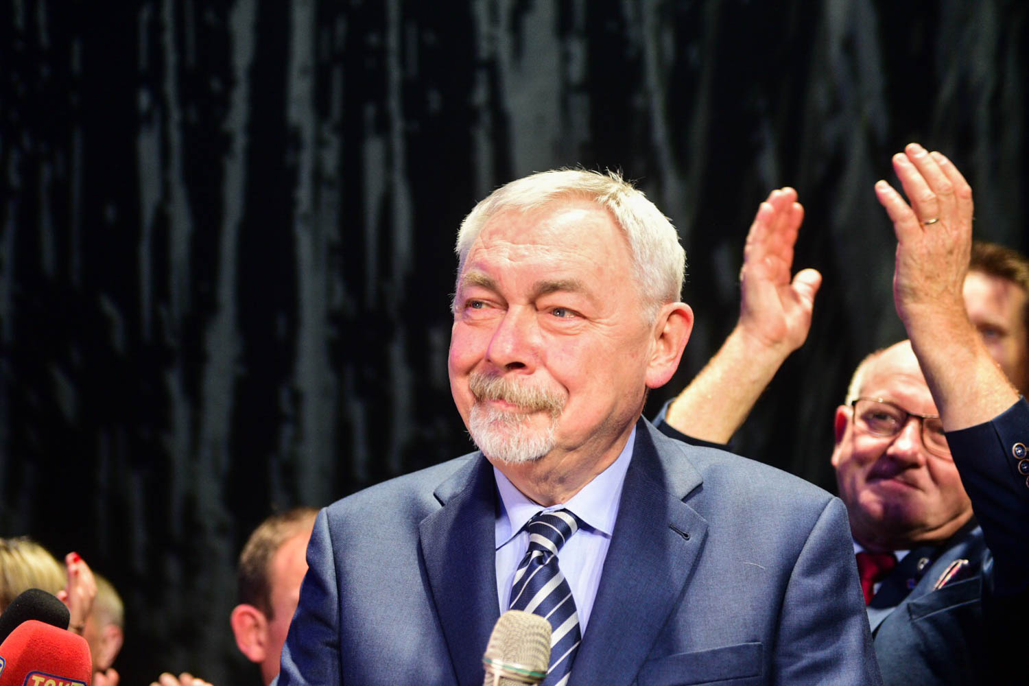 Jacek Majchrowski podczas wieczoru wyborczego w 2018 r.