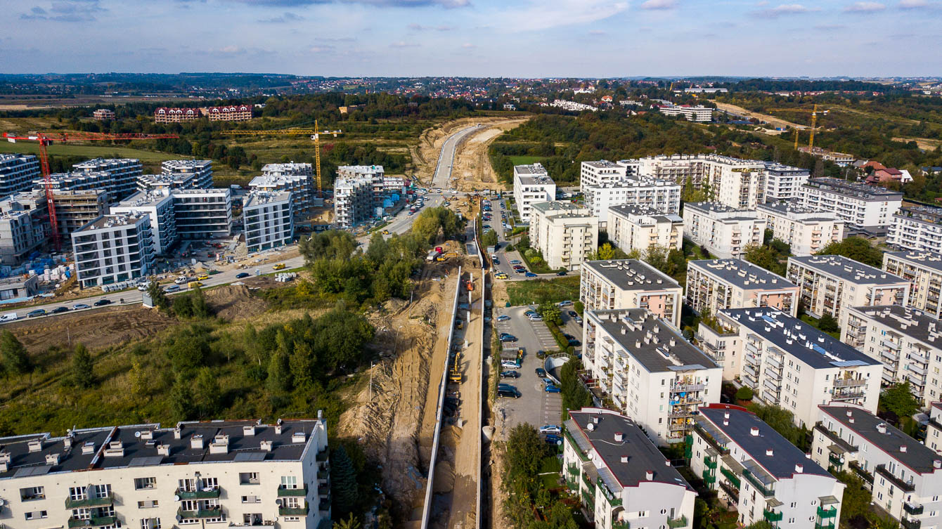 Budowa linii tramwajowej na Górkę Narodową (koniec września, 2021 r.)