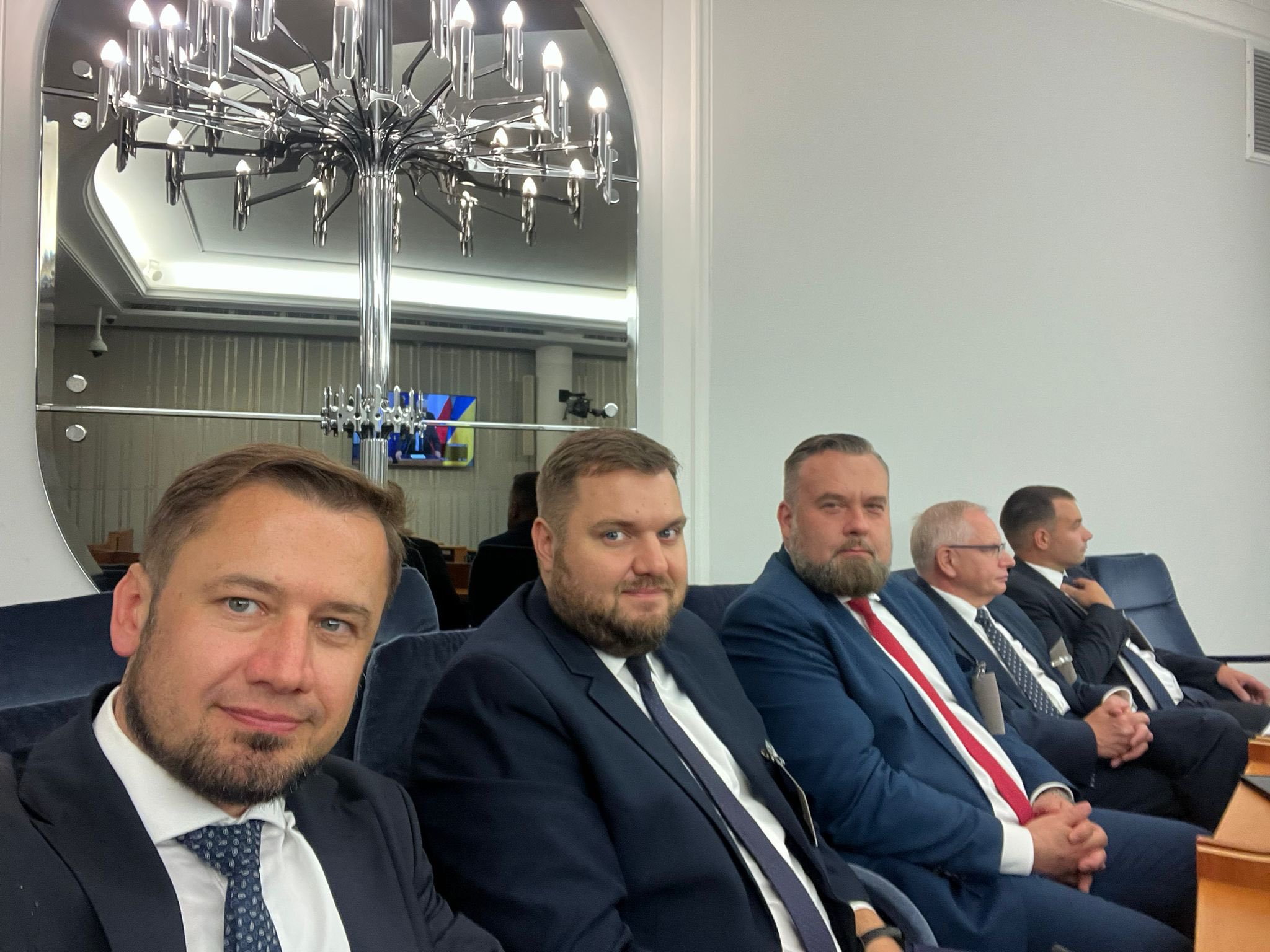 Krakowska delegacja podczas posiedzenia Senatu | fot. Bogdan Klich/Twitter