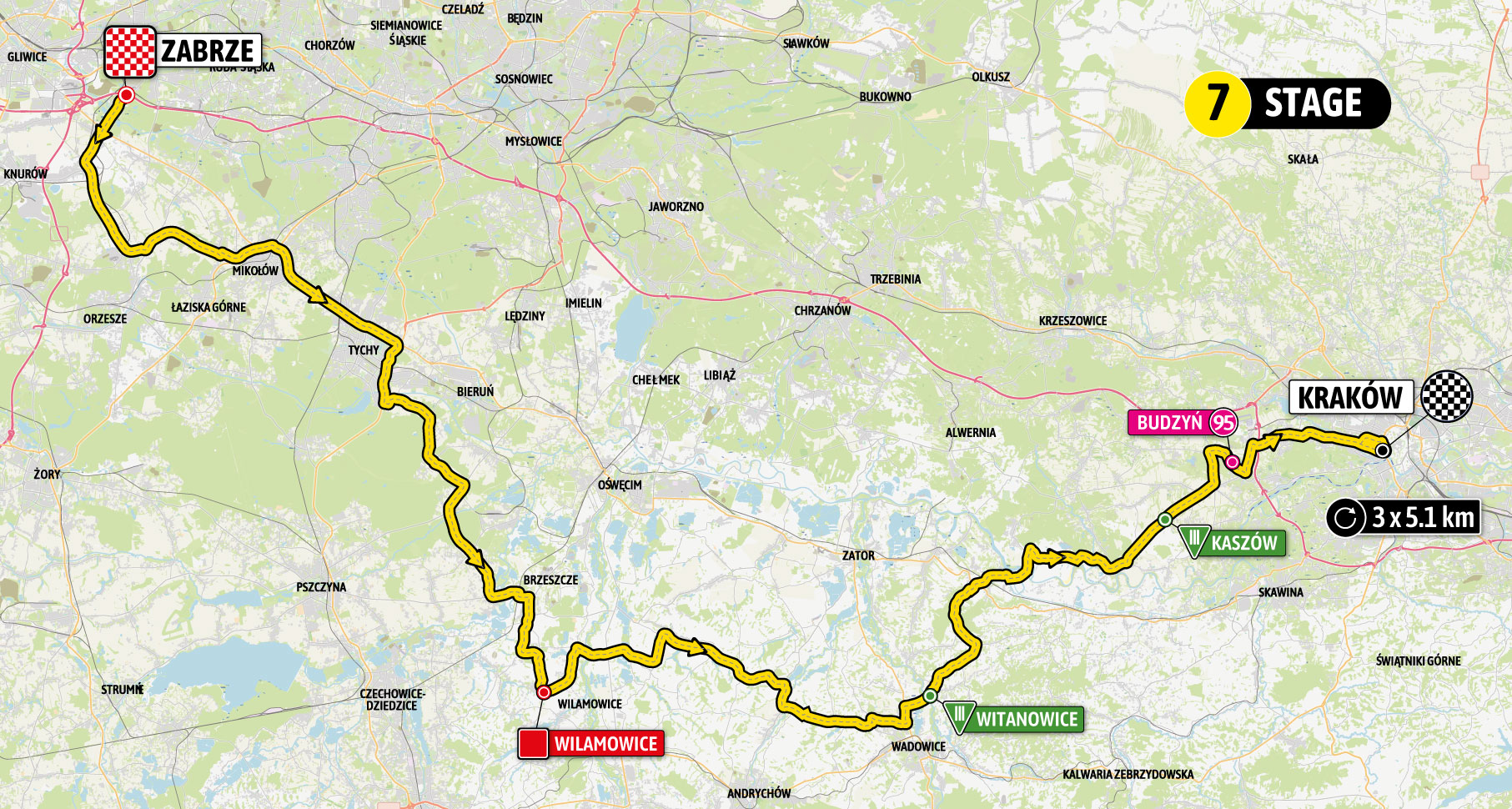 7. etap Tour de Pologne 2023 z Zabrza do Krakowa